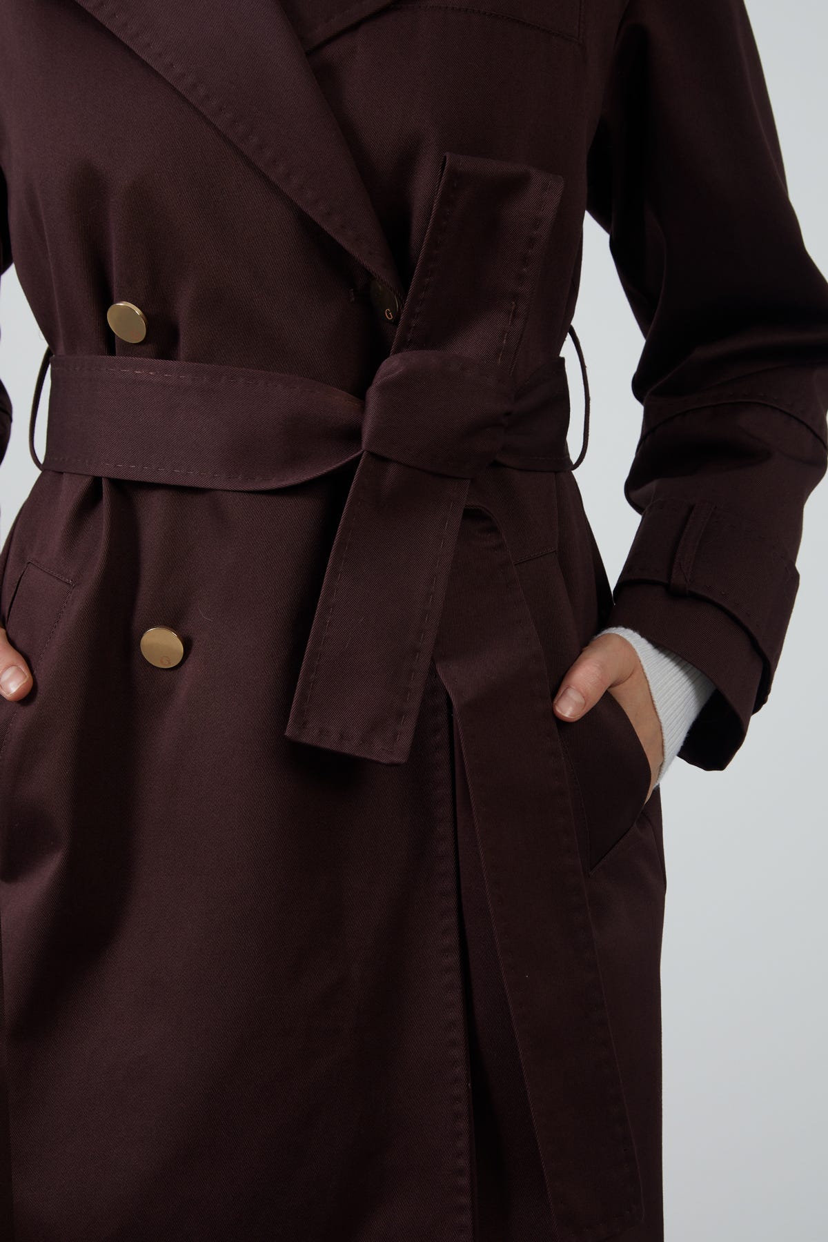 Kuşaklı Kruvaze Trenckot