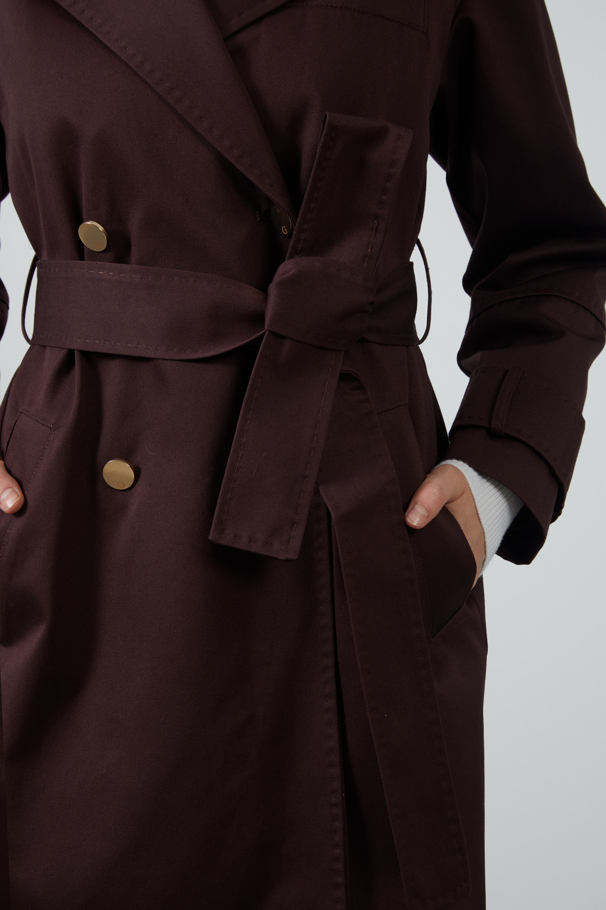 Kuşaklı Kruvaze Trenckot