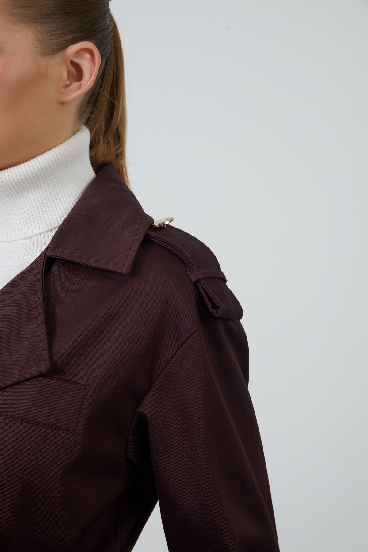 Kuşaklı Kruvaze Trenckot