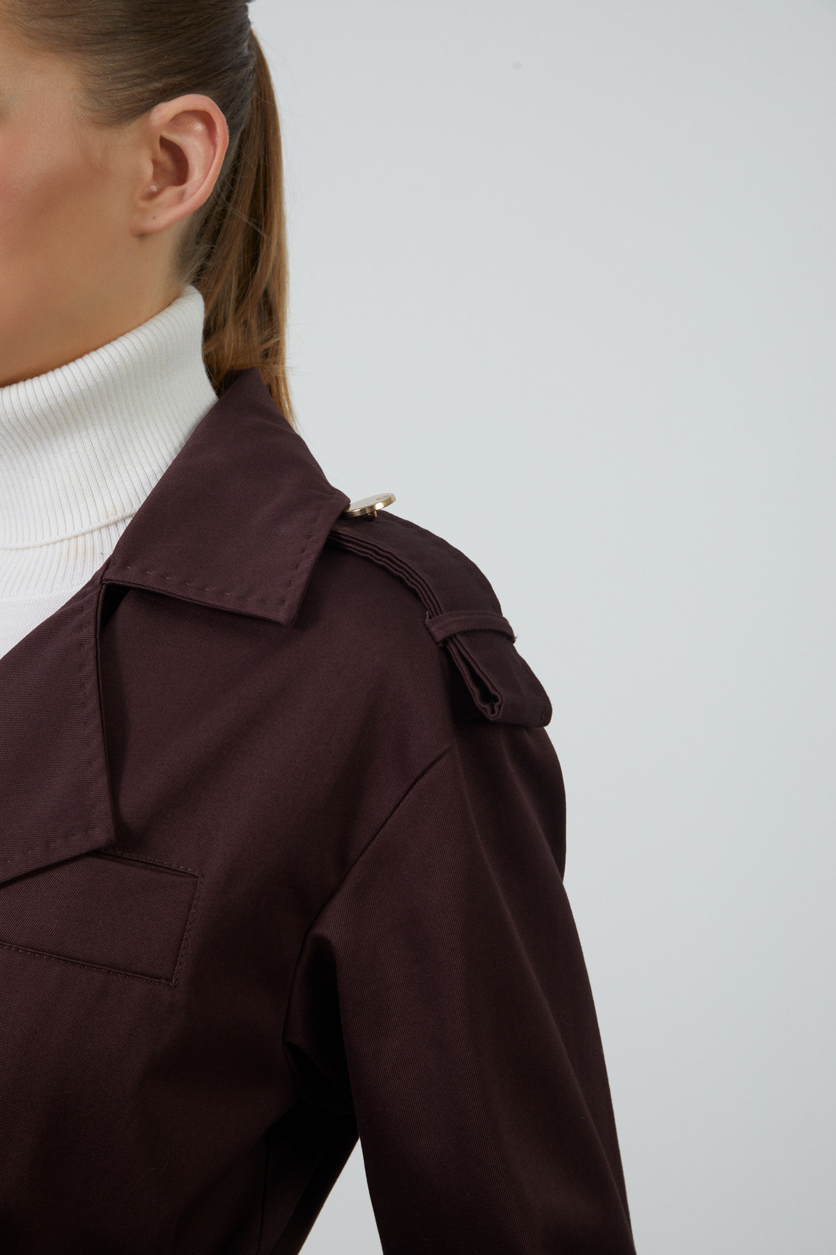 Kuşaklı Kruvaze Trenckot