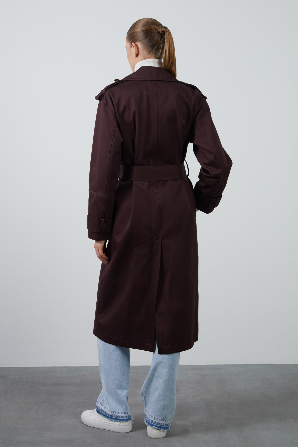 Kuşaklı Kruvaze Trenckot