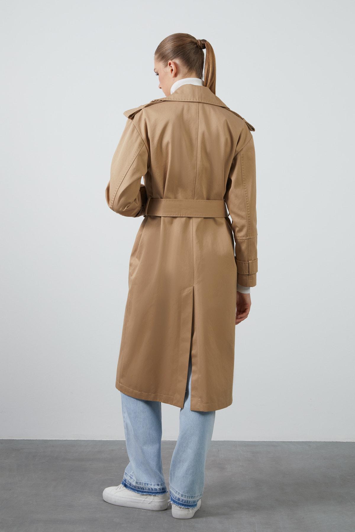 Kuşaklı Kruvaze Trenckot