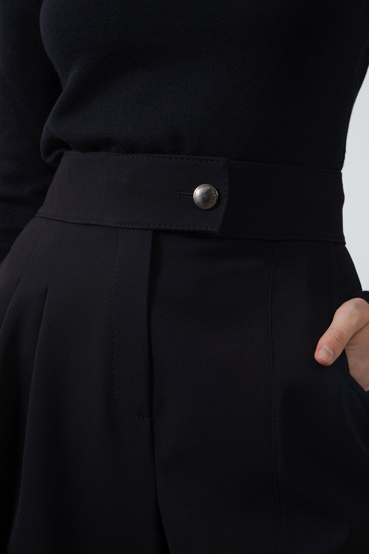 Yüksek Bel Mercan Bermuda Şort