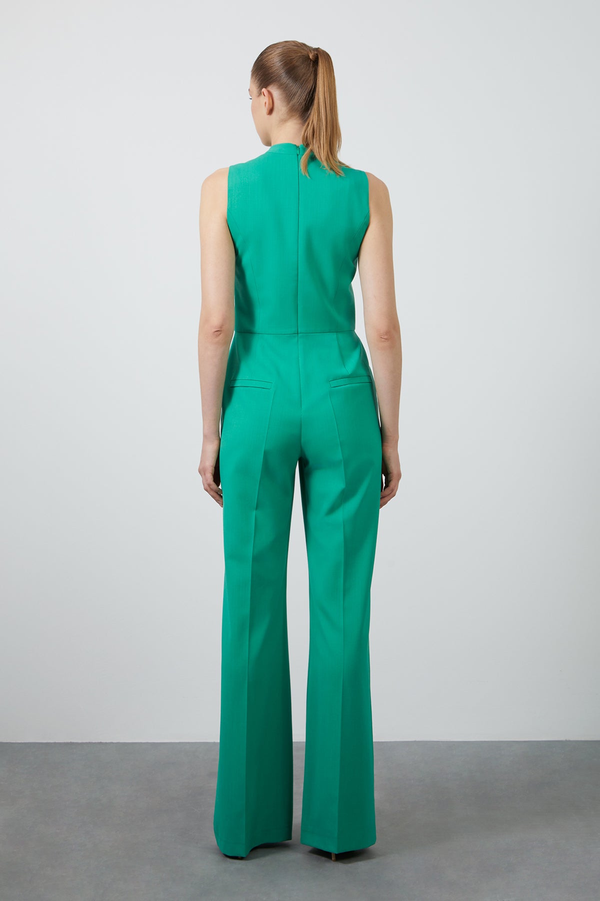 İnci Ve Detay Düğmeli Kolsuz Uzun Tulum