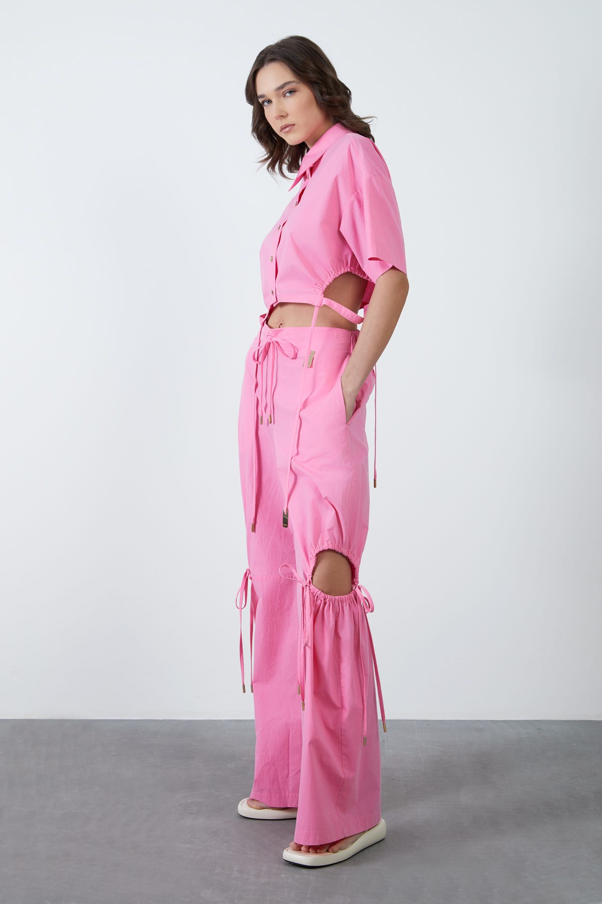 Kısa Kollu Crop Gömlek