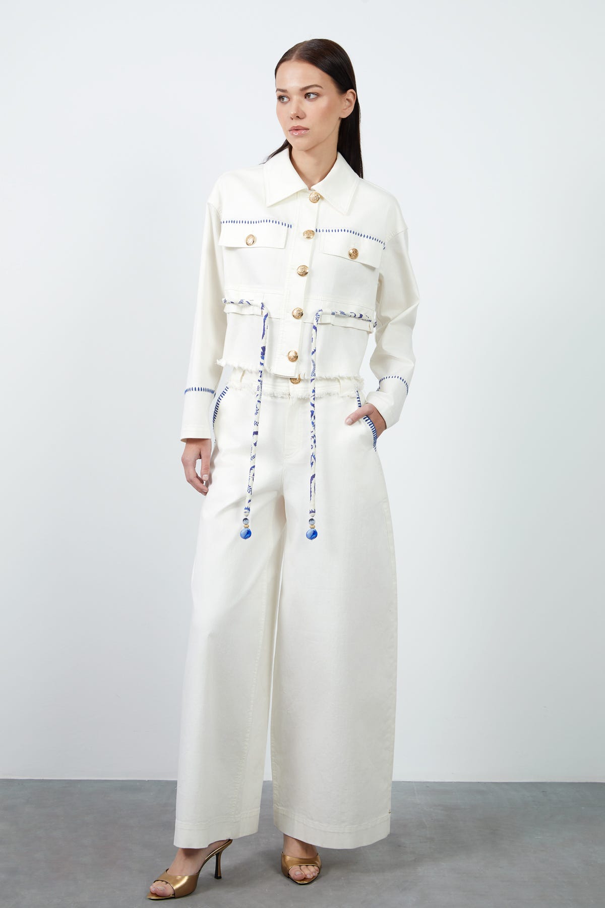 İşleme Detaylı Jean Pantolon