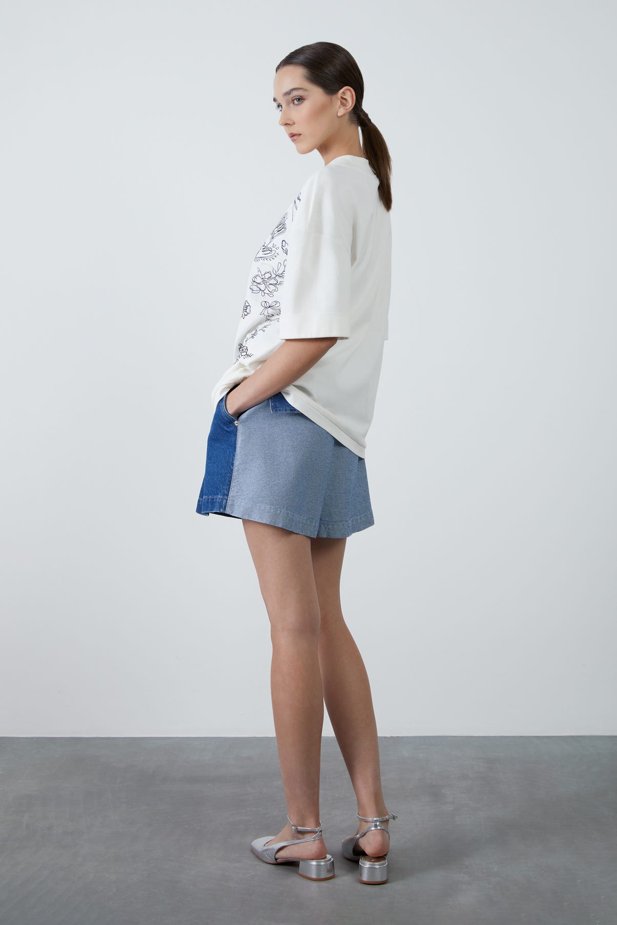 Kuş Baskılı T-shirt