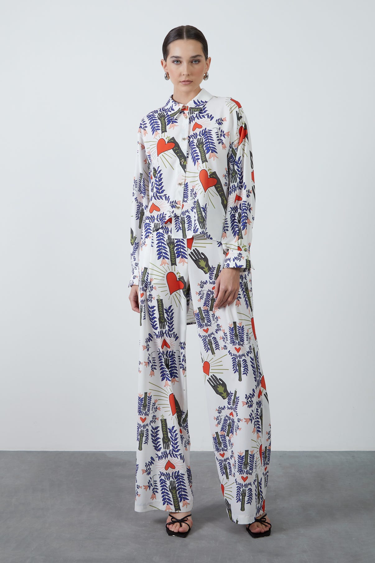 Baskılı Crop Ceket