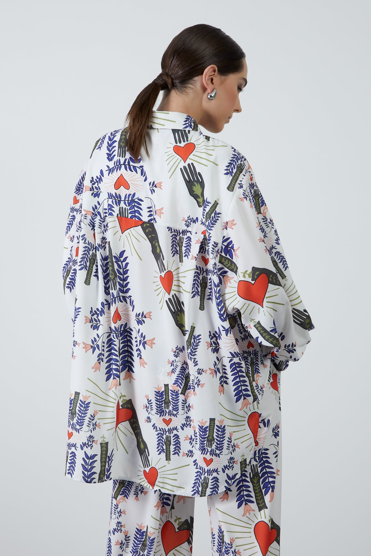 Baskılı Crop Ceket