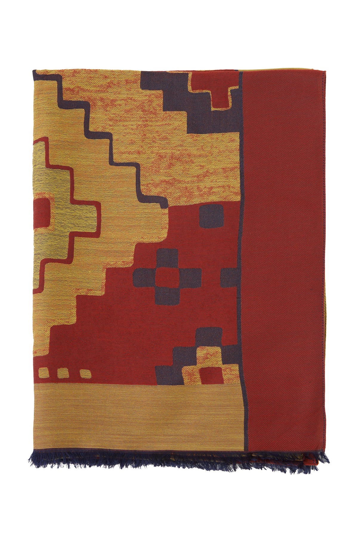 Geometrik Desenli Uzun Şal