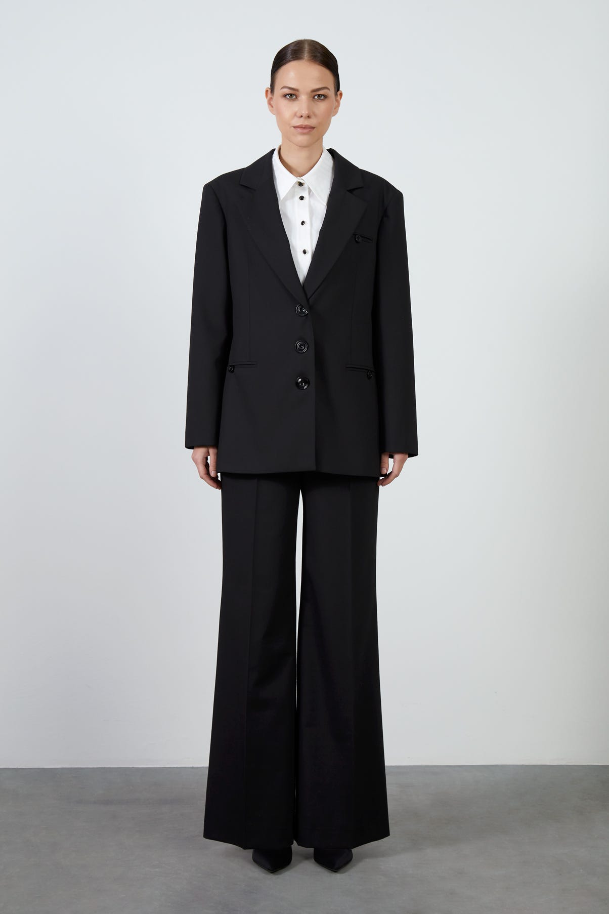 Mono Kapamalı Oversıze Ceket Takım