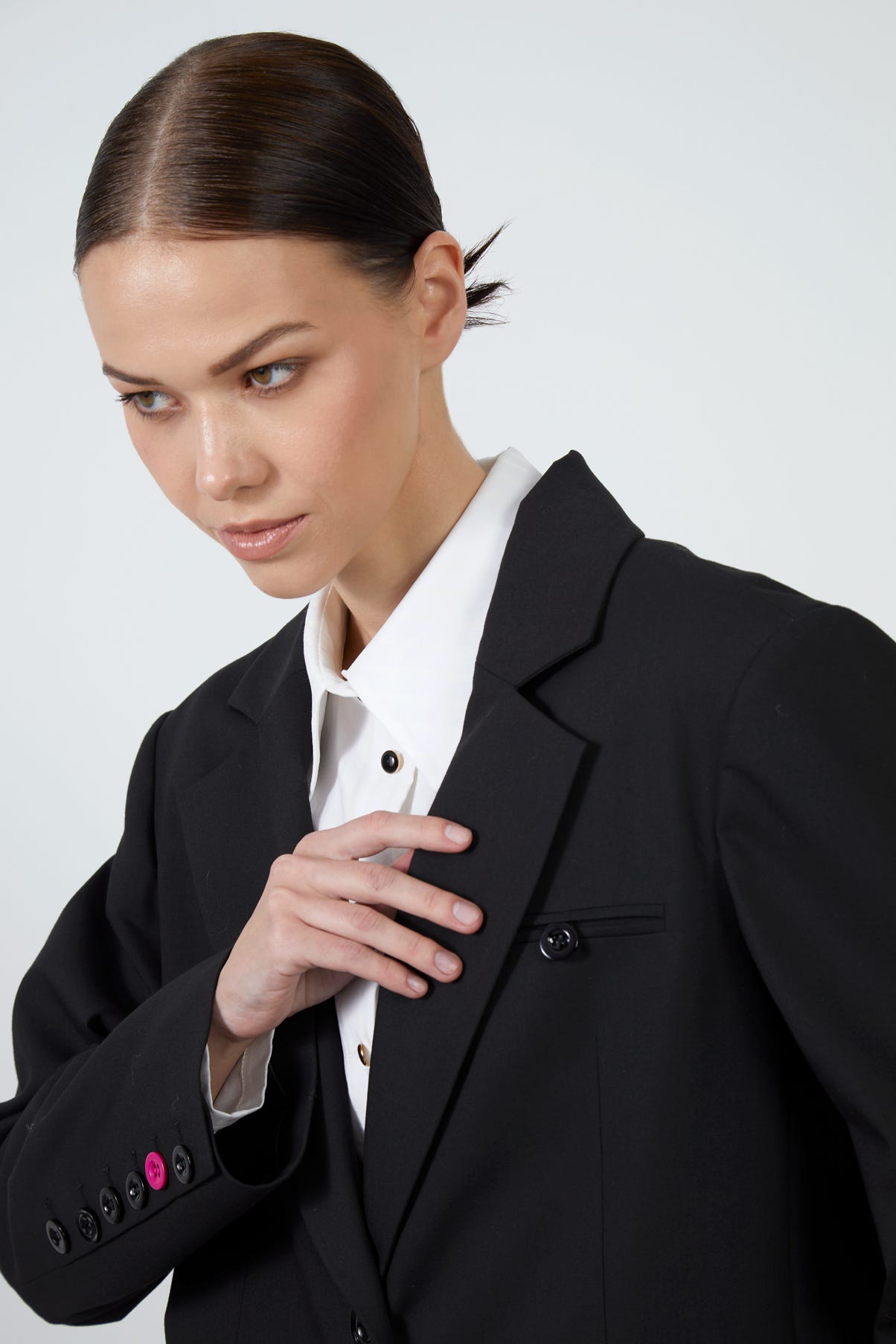 Mono Kapamalı Oversıze Ceket Takım