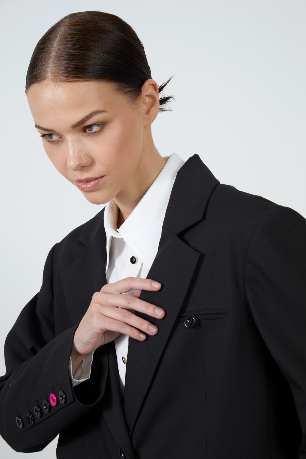 Mono Kapamalı Oversıze Ceket Takım