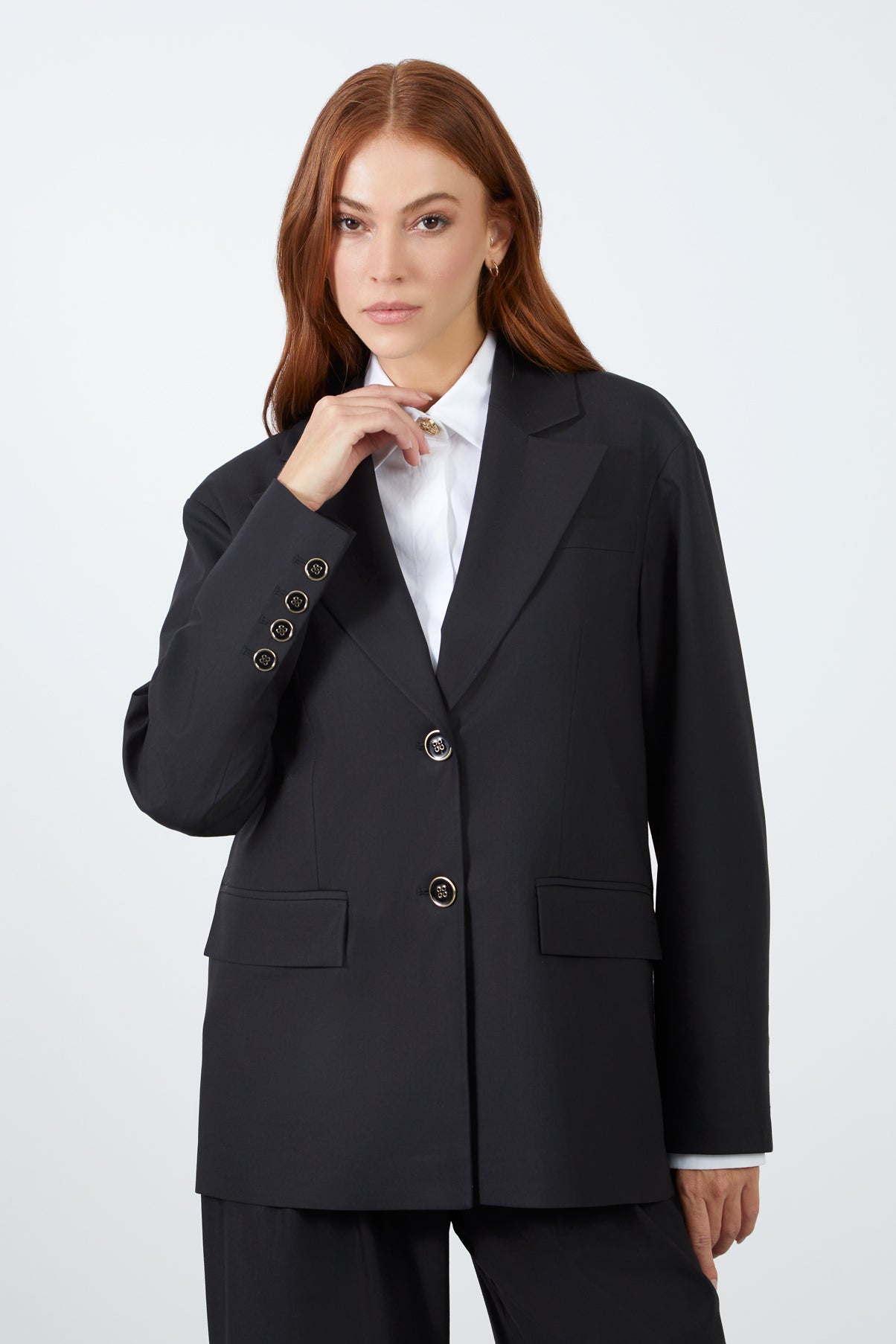 Rahat Kesim Ceketli Palazzo Pantolonlu Takım