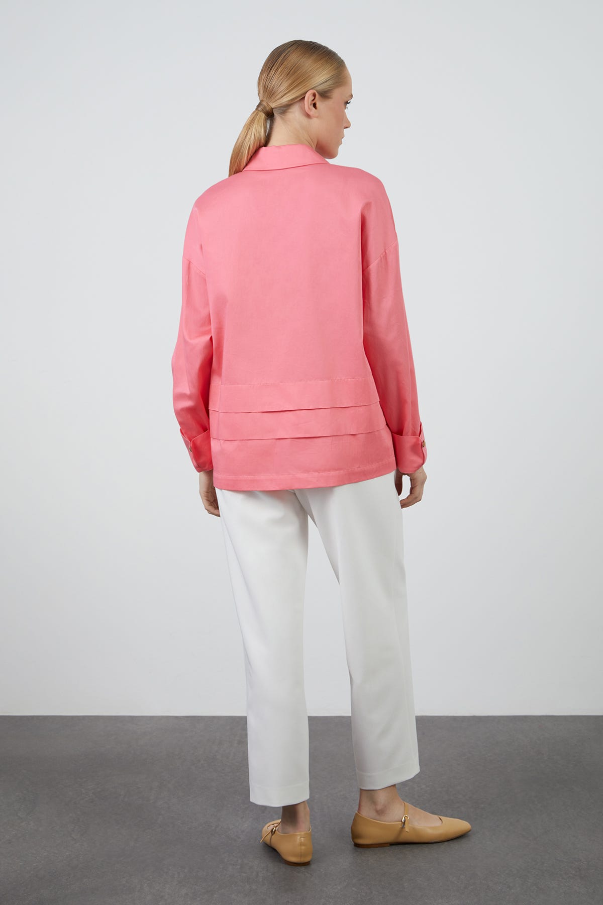 Cep Kapağı Detaylı Uzun Kollu Gömlek