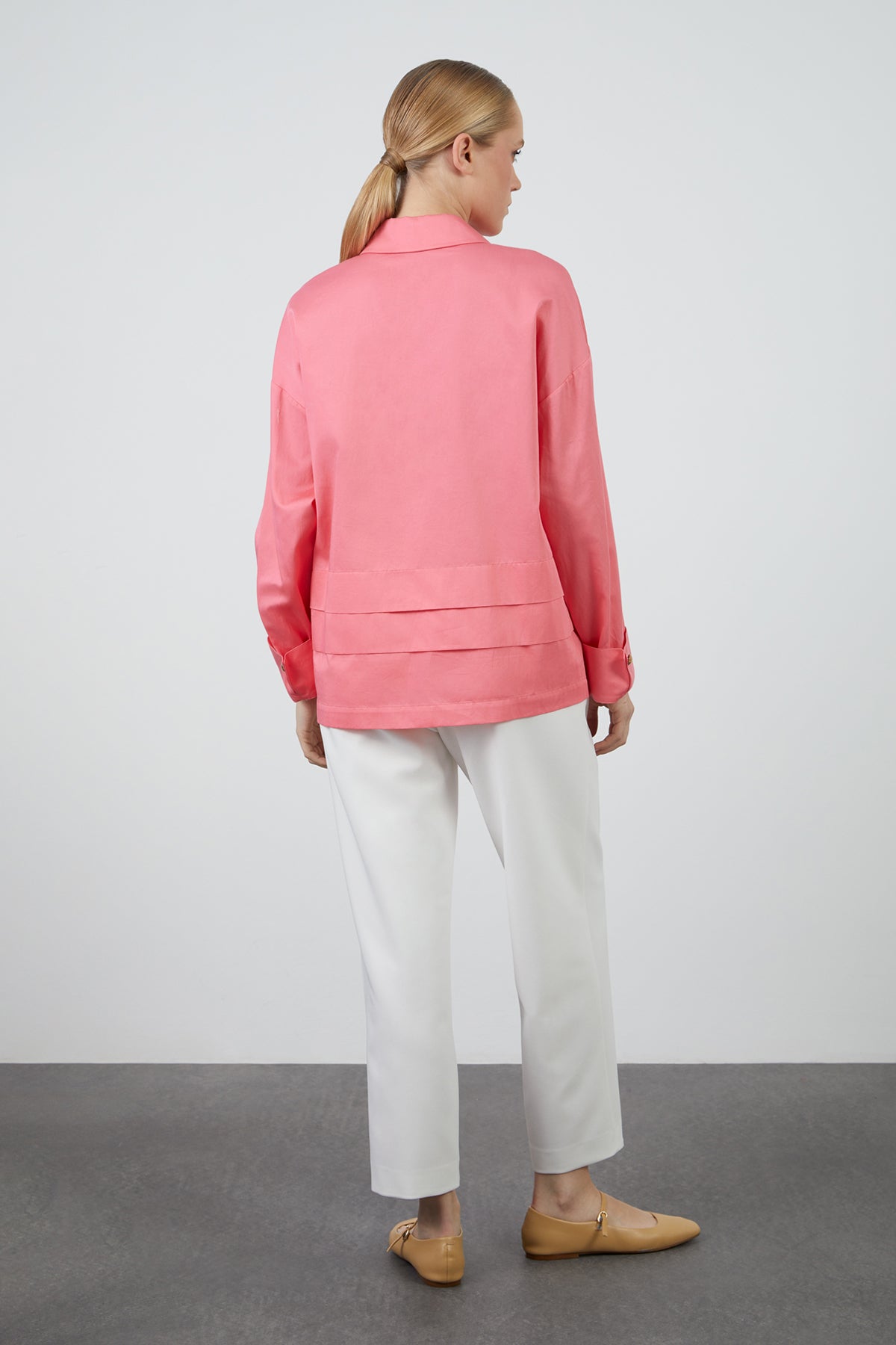 Cep Kapağı Detaylı Uzun Kollu Gömlek