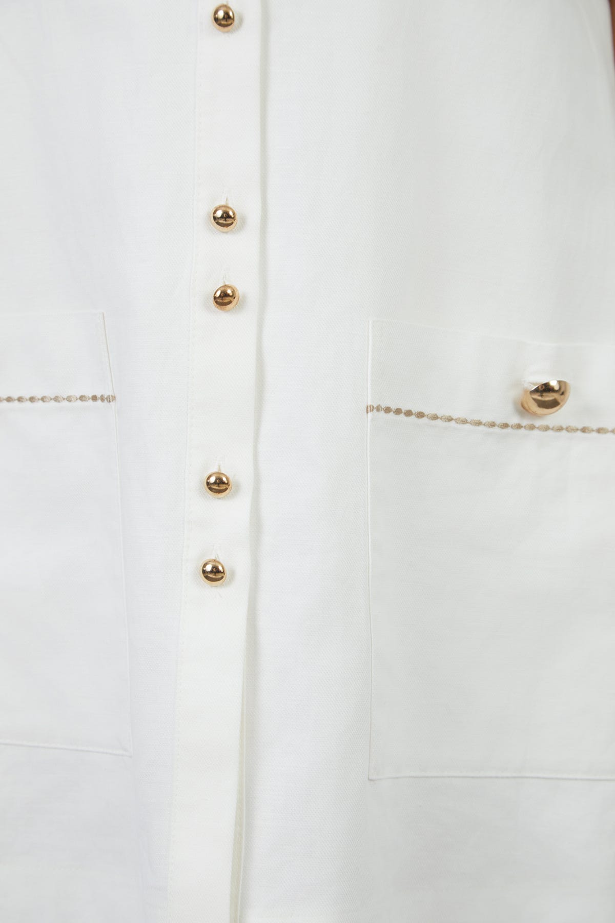 Nakış Detaylı Düğmeli Yelek