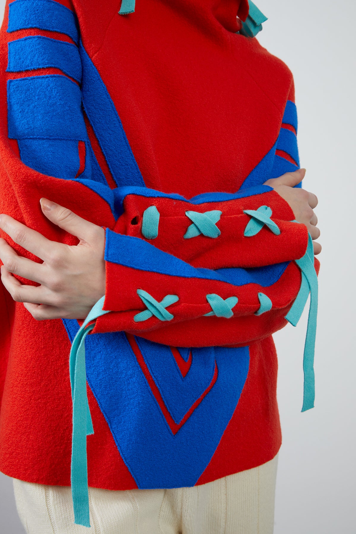 Tie Detailed Turtleneck Sweater
