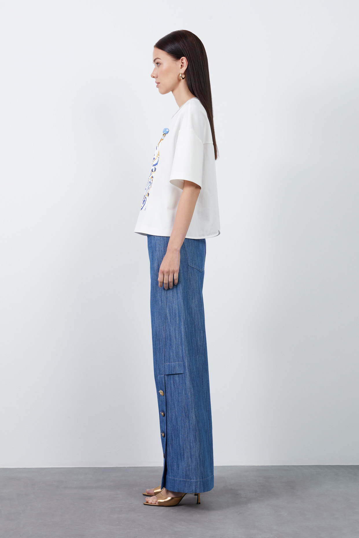 Desenli Basic T-shirt