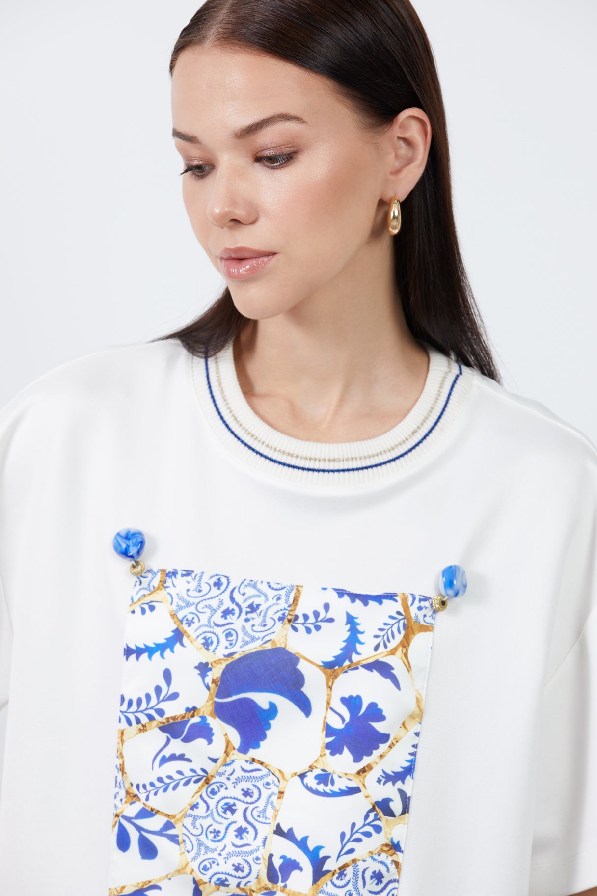 Desenli Basic Tshirt