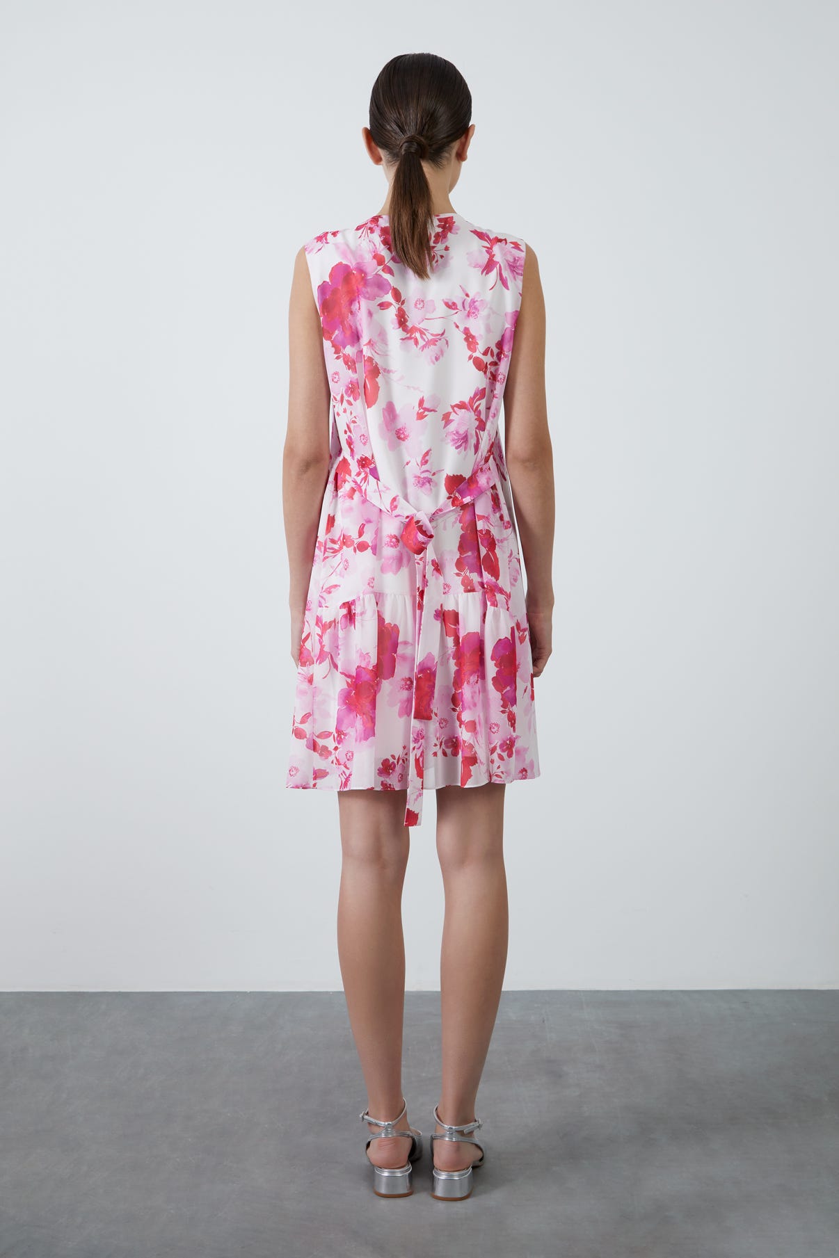 Desenli Şifon Mini Elbise