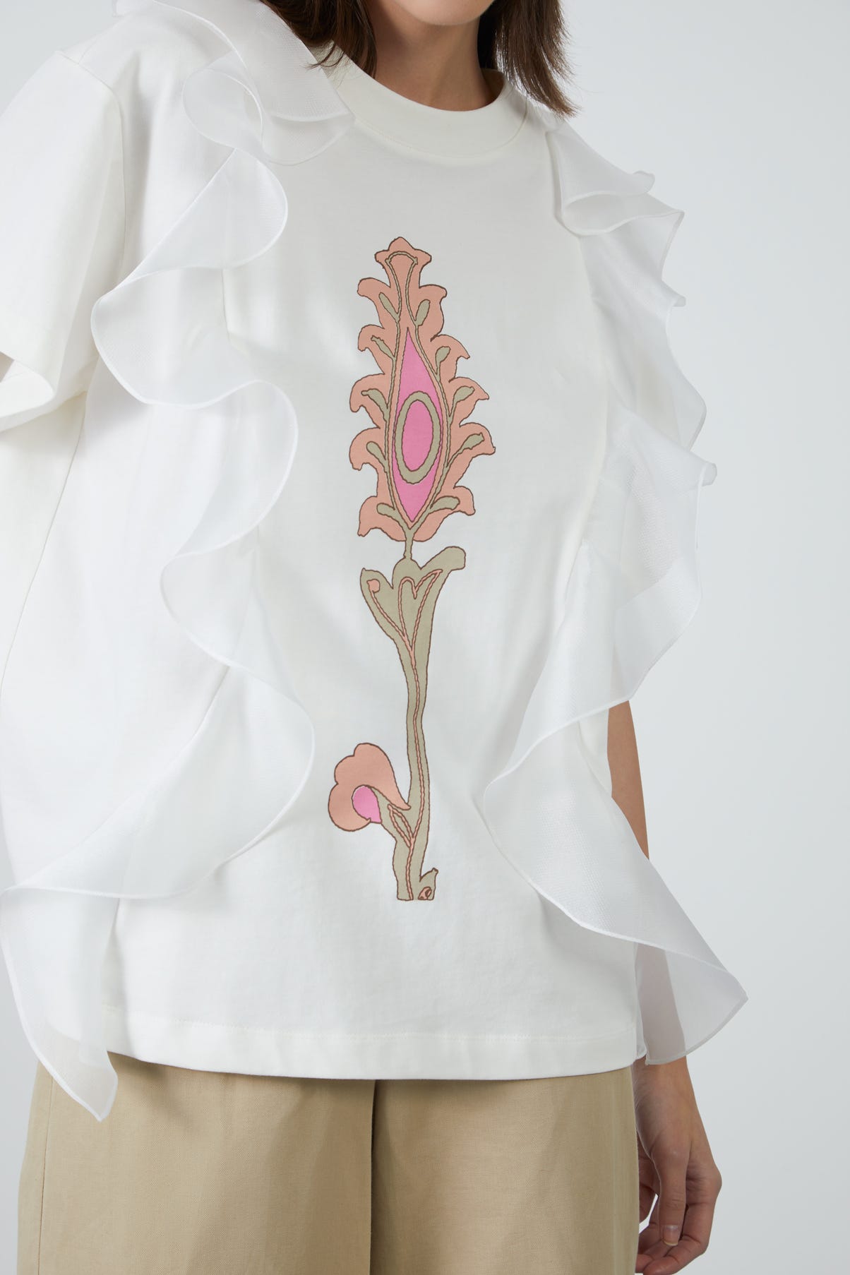 Önü Baskılı Basic T-shirt