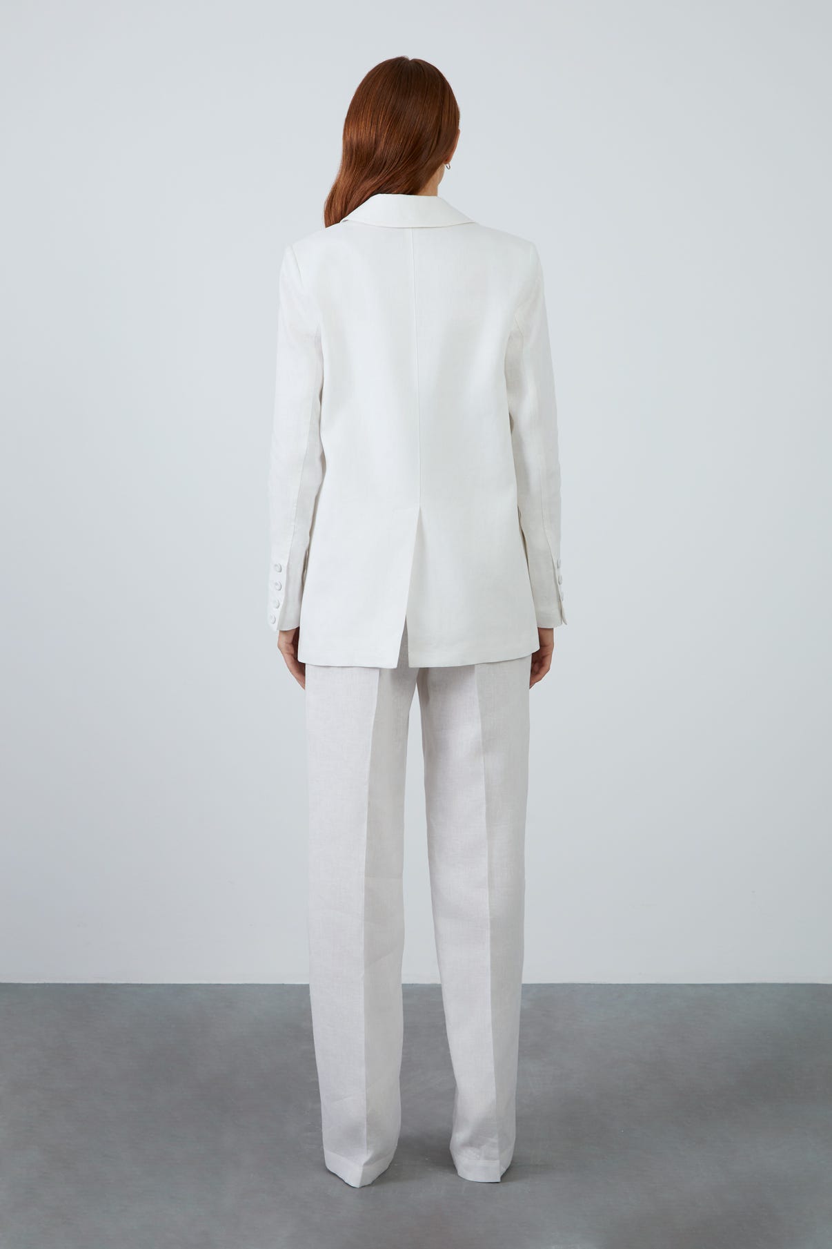 Uzun Kollu Keten Ceket