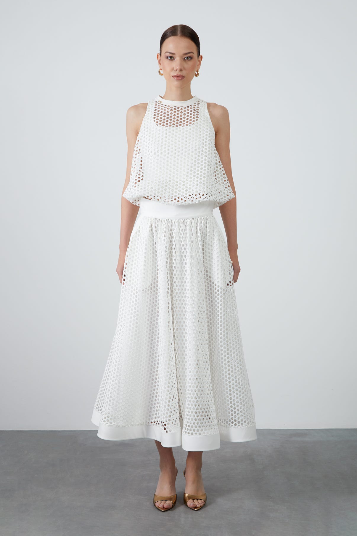 İçi Astarlı Fileli Etek