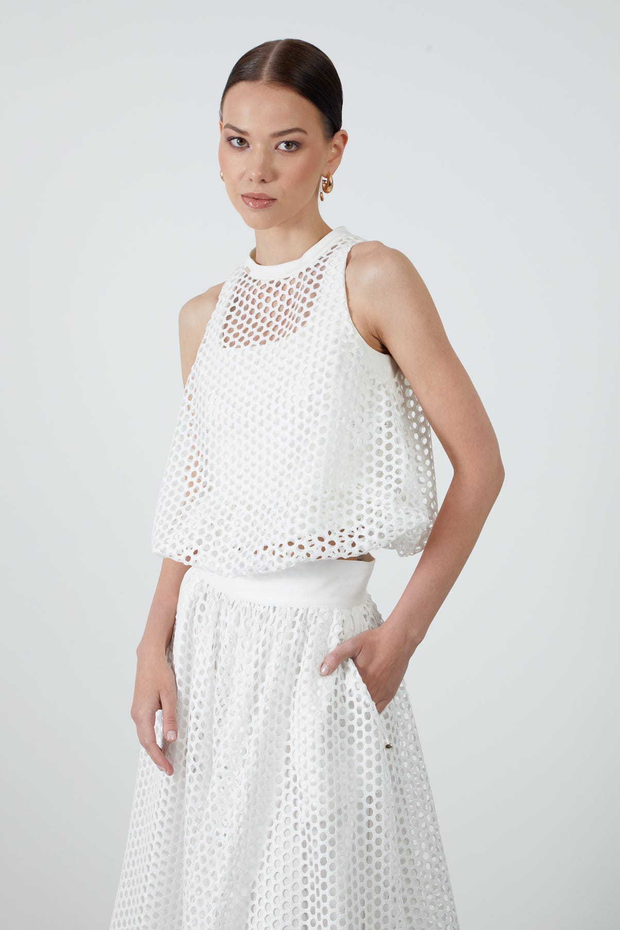 İçi Astarlı Fileli Etek