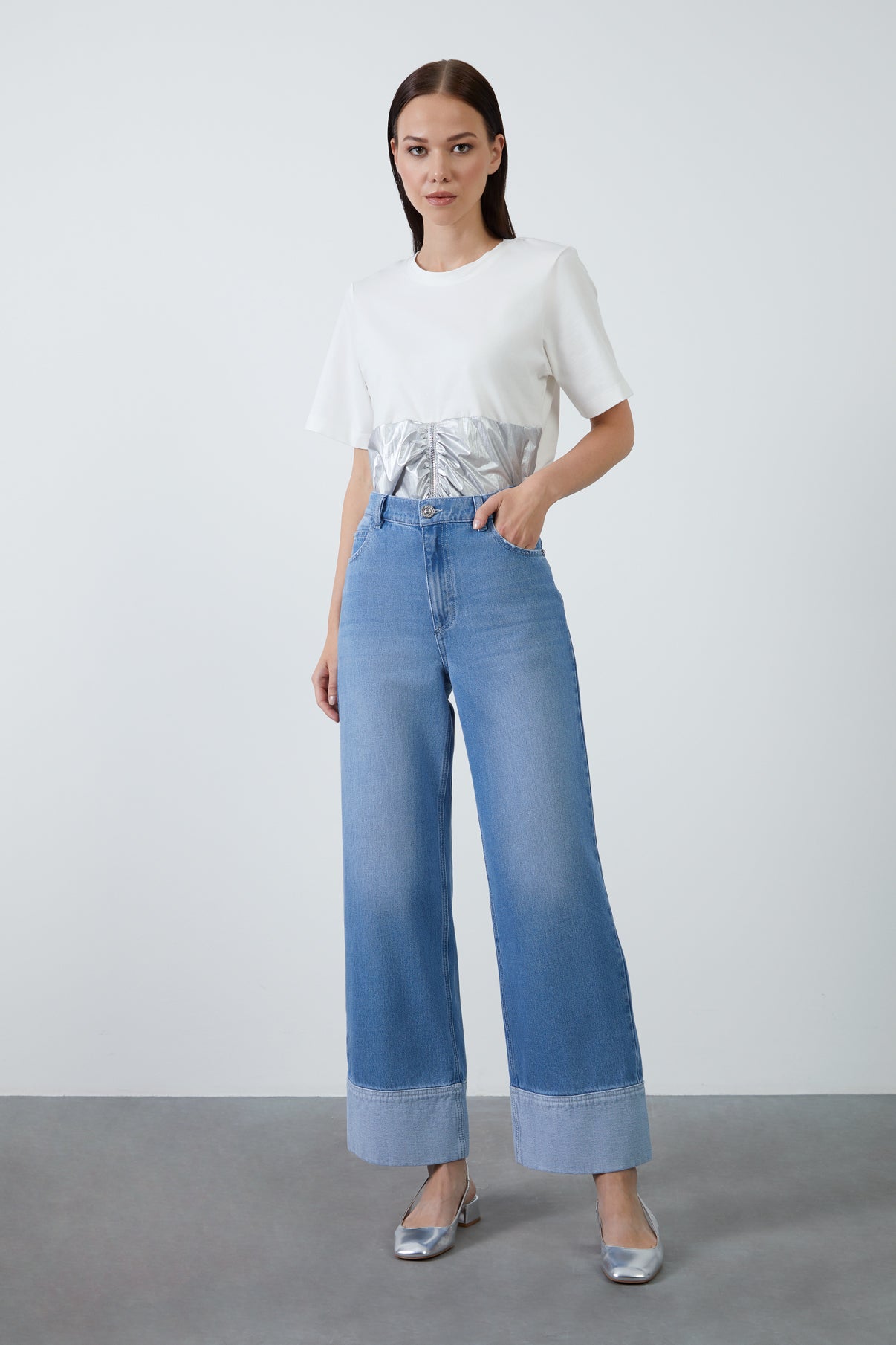 Duble Paçalı Jean Pantolon