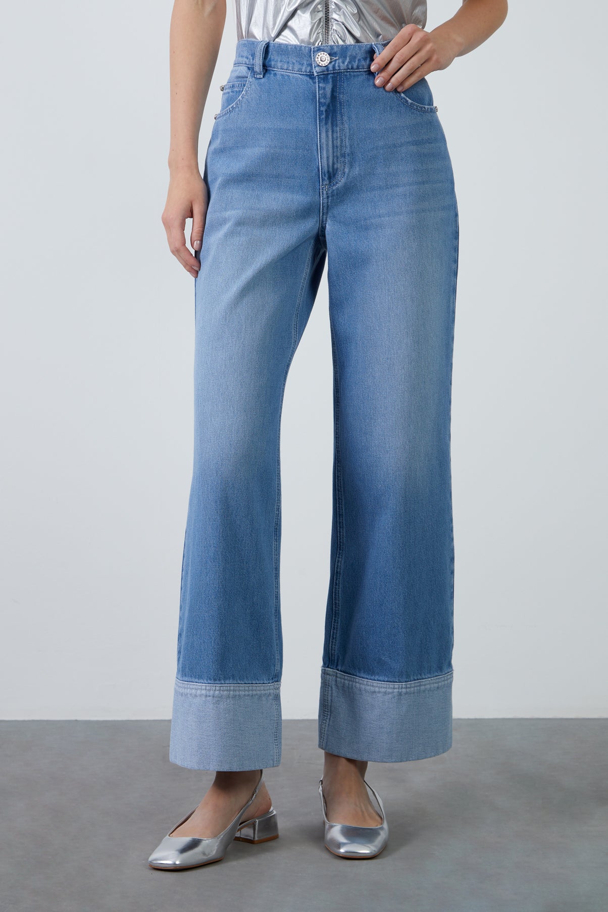 Duble Paçalı Jean Pantolon