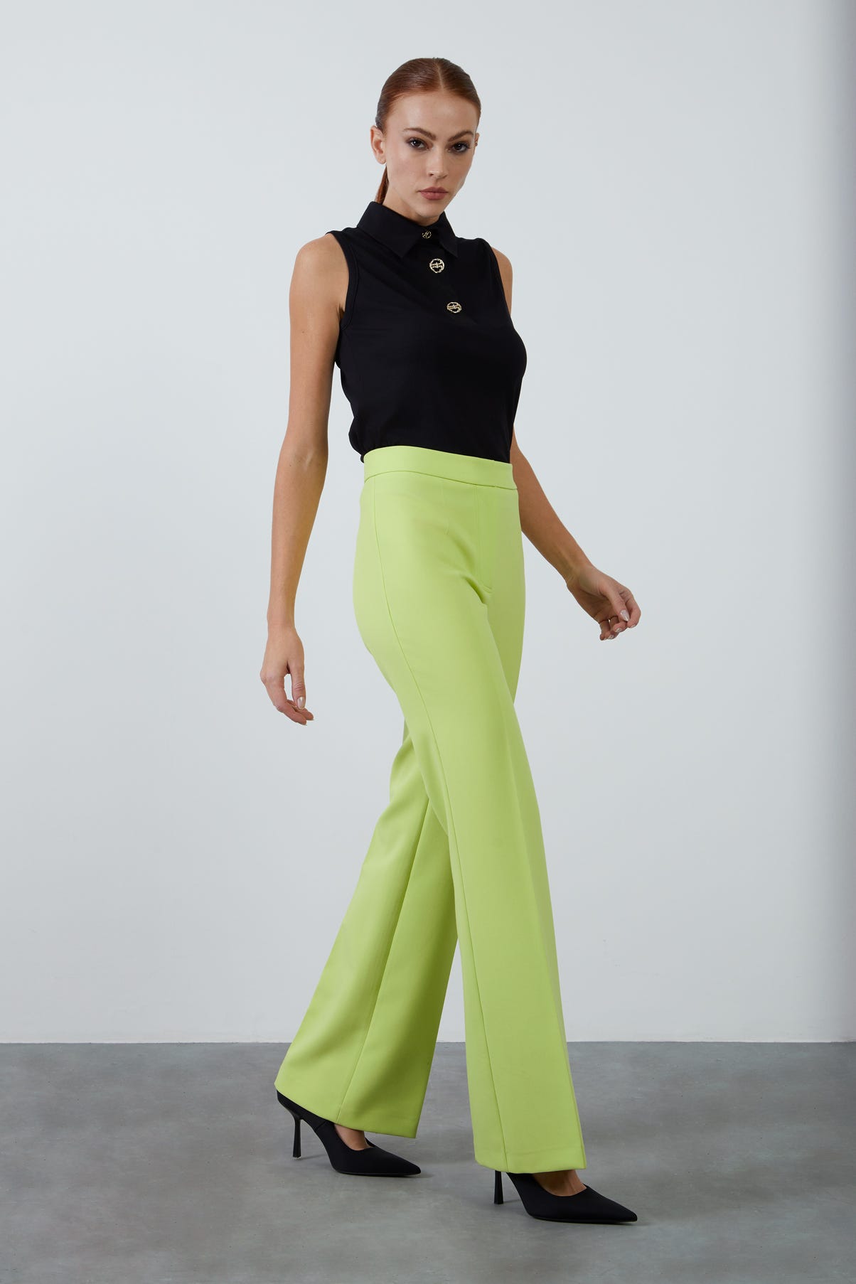 İspanyol Paça Yüksek Bel Pantolon