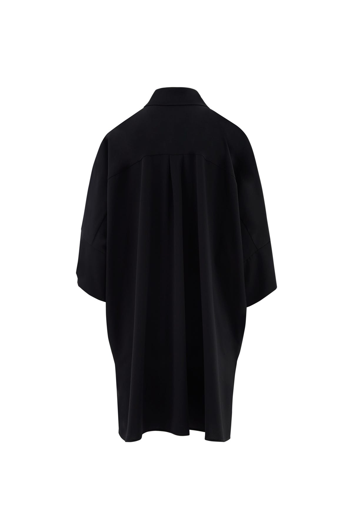 Önü Metal Düğmeli Duble Truvakar Kollu Yanları Yırtmaçlı Mini Elbise