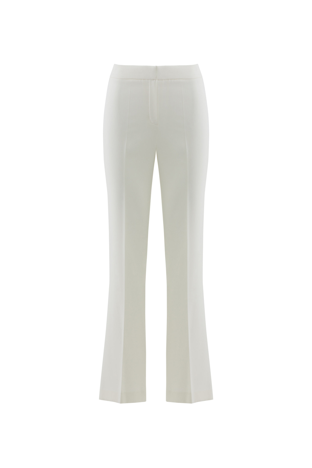 İspanyol Paça Yüksek Bel Ekru Pantolon