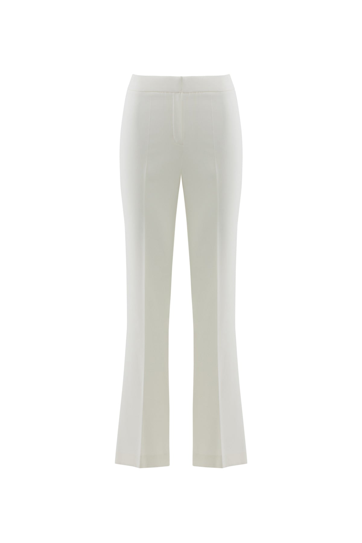İspanyol Paça Yüksek Bel Ekru Pantolon