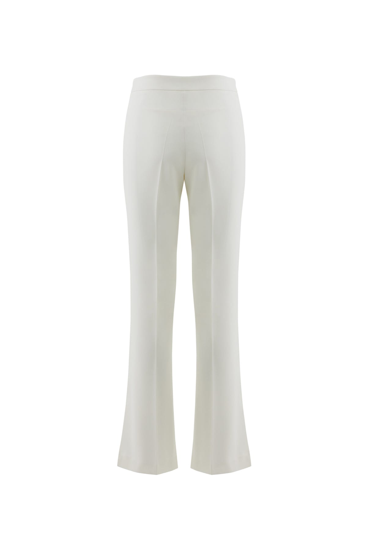 İspanyol Paça Yüksek Bel Ekru Pantolon