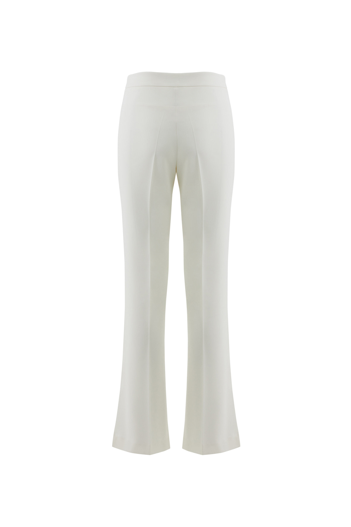 İspanyol Paça Yüksek Bel Ekru Pantolon