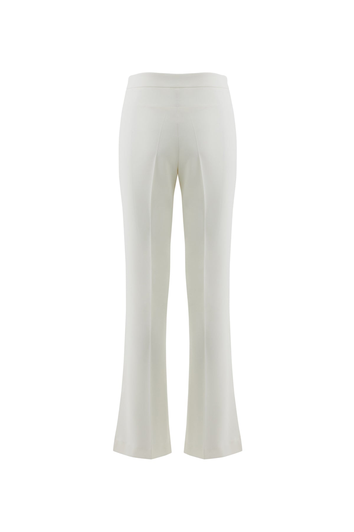 İspanyol Paça Yüksek Bel Ekru Pantolon