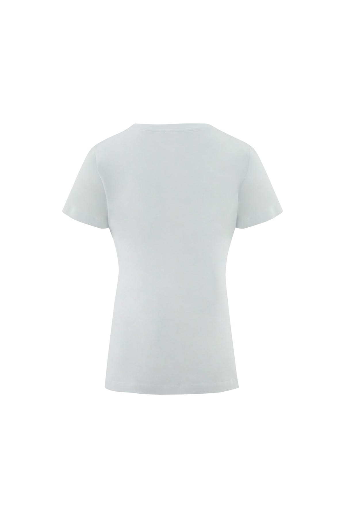 Nakış Detaylı V Yaka Basic T-shirt