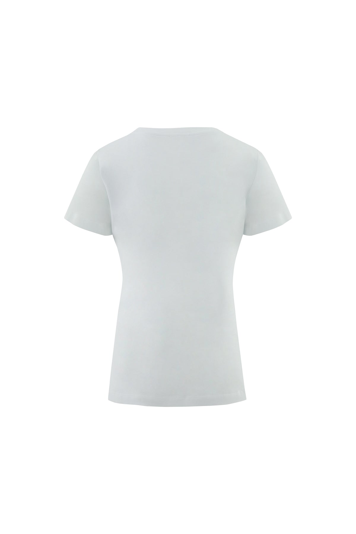Nakış Detaylı V Yaka Basic T-shirt