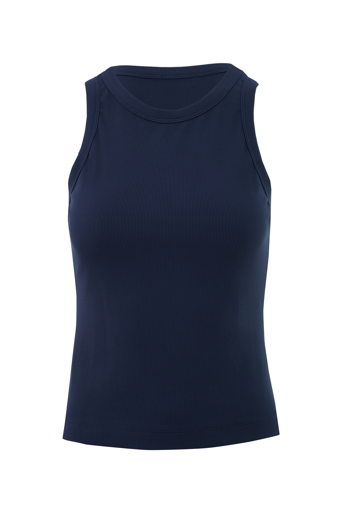 Arkası Etiket Detaylı Halter Yaka Bluz