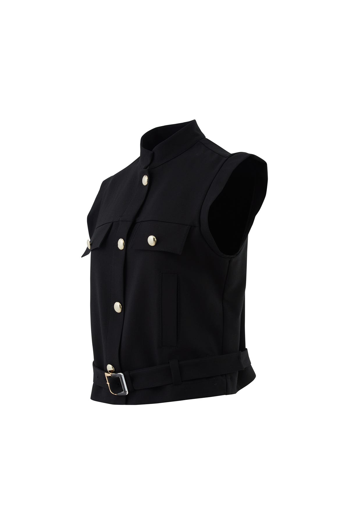 Düğmeli Etekucu Kemerli Yelek