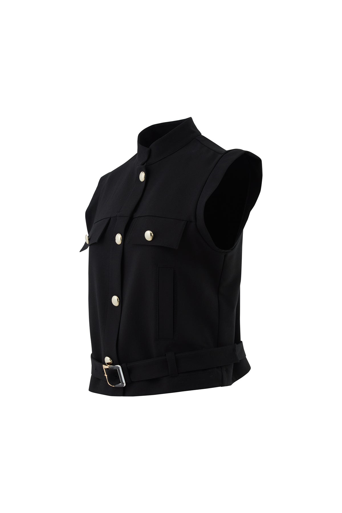 Düğmeli Etekucu Kemerli Yelek