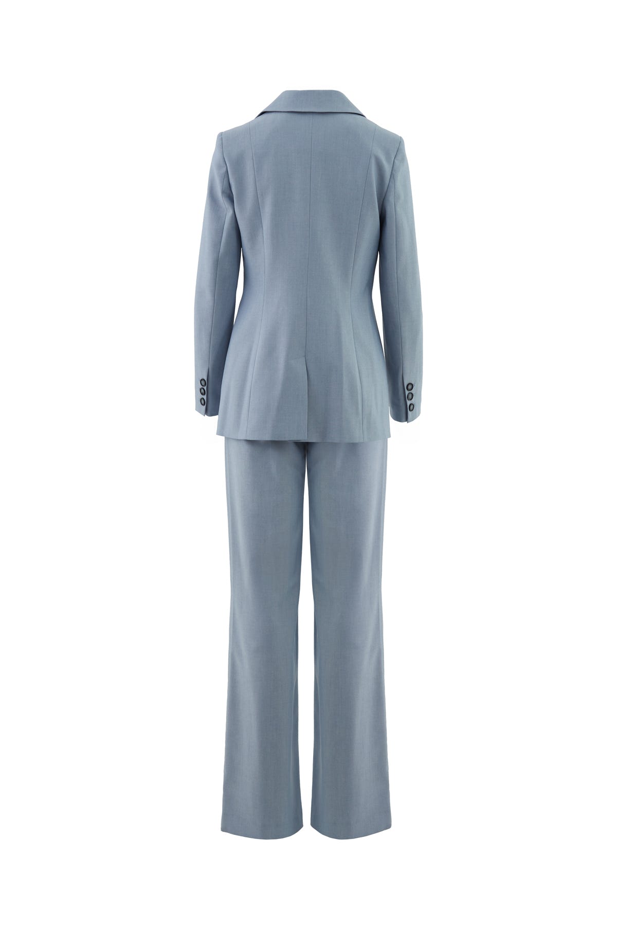 Mono Kapamalı Bele Oturan Pol Paça Pantolonlu Takım