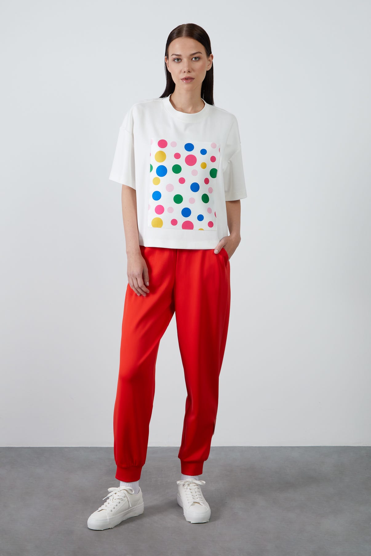 Ön Beden Baskılı Kısa Kollu T-shirt