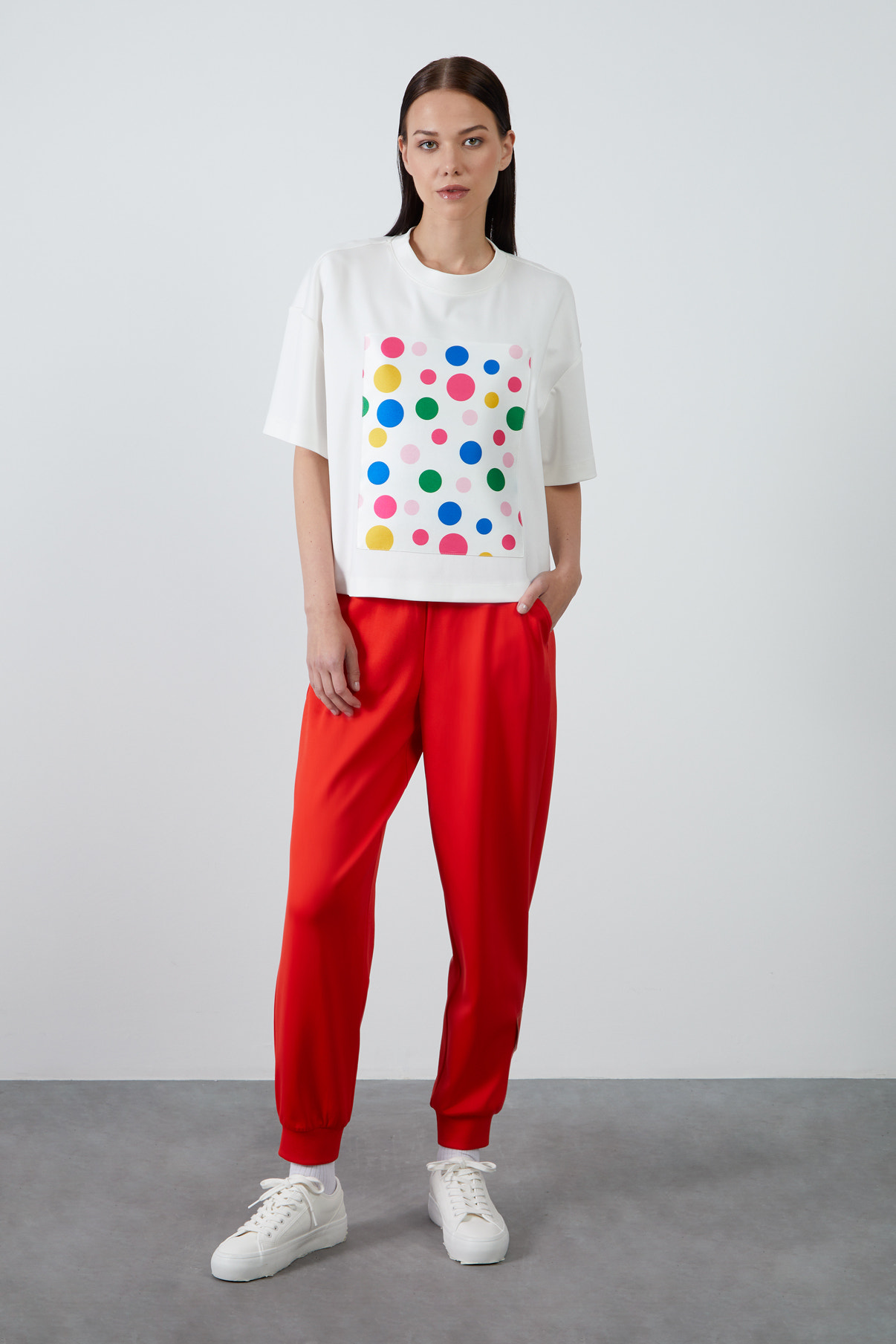 Ön Beden Baskılı Kısa Kollu T-shirt