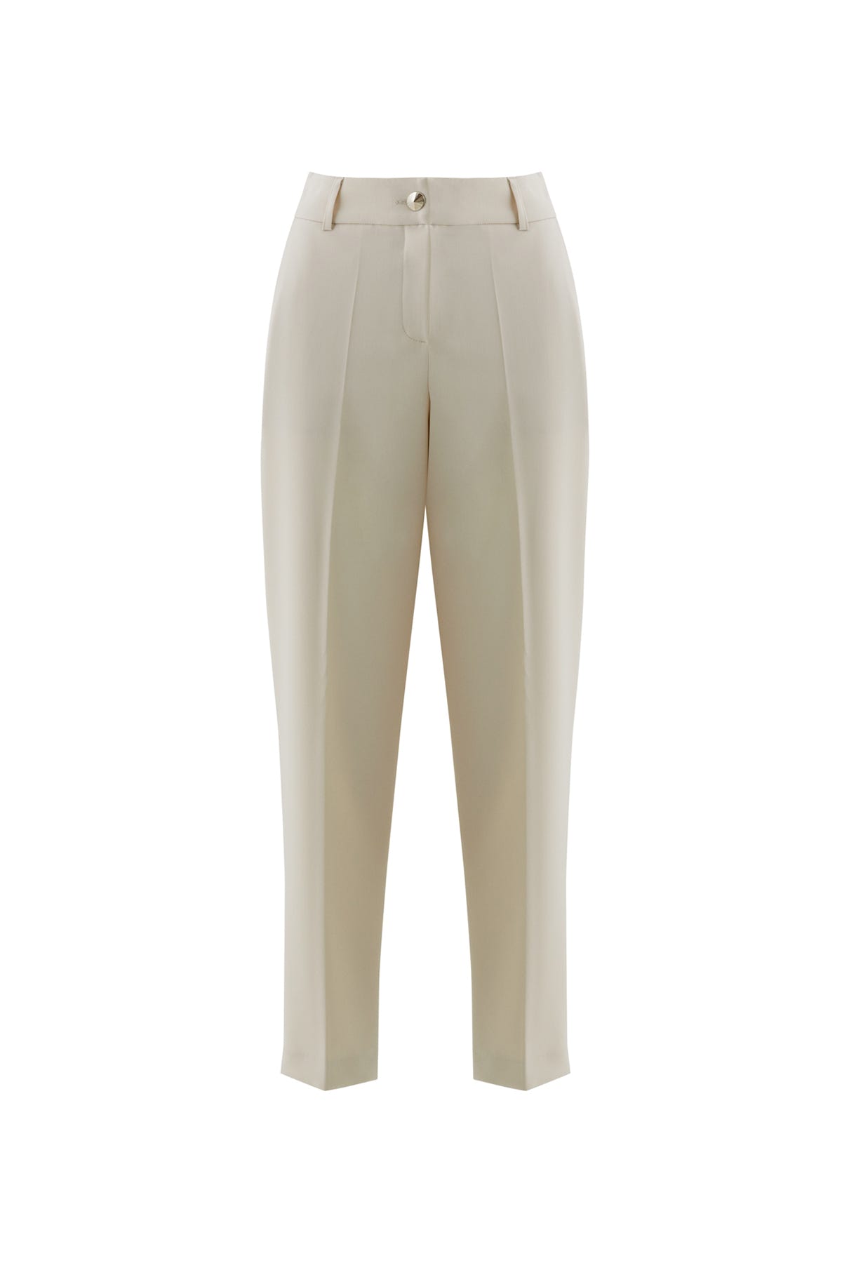 Arka Bel Lastikli Önü Metal Düğmeli  Havuç Pantolon