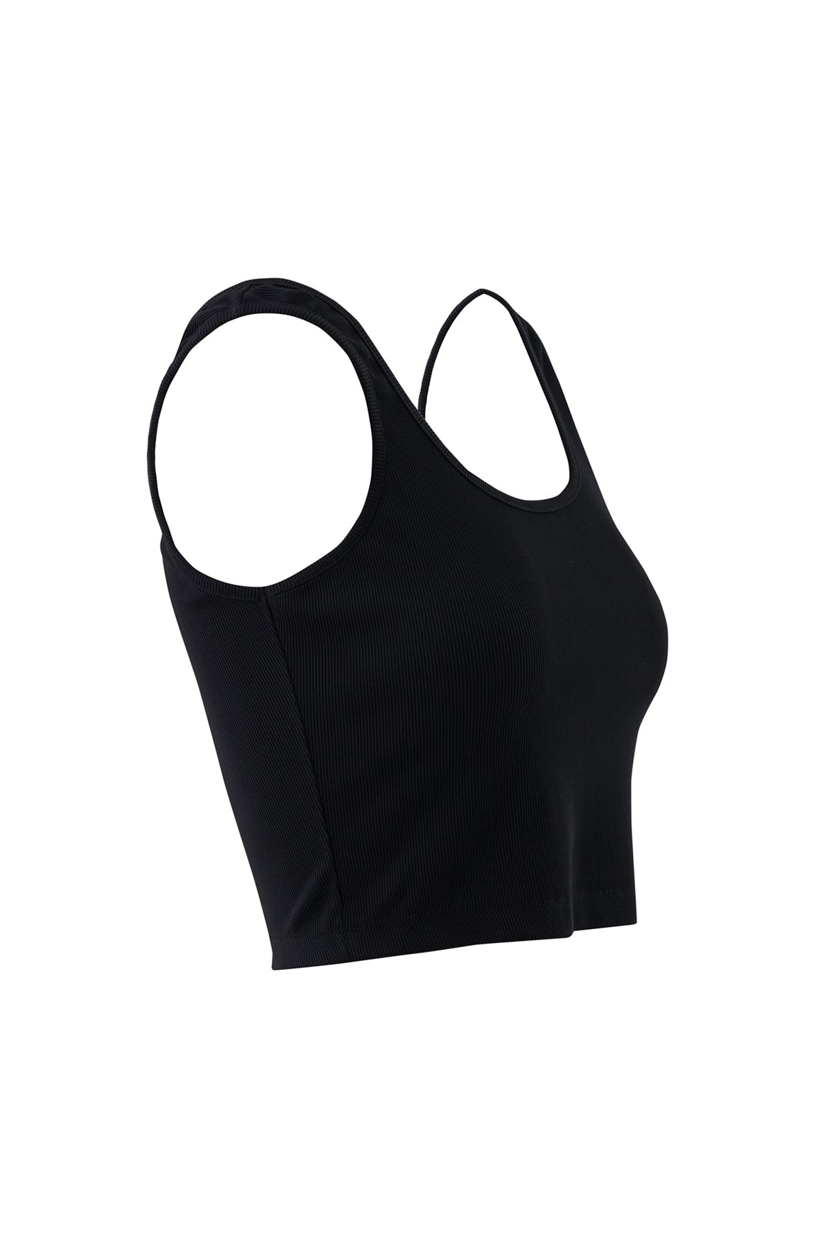 Basıc Askılı V Yaka Mercan Crop Top