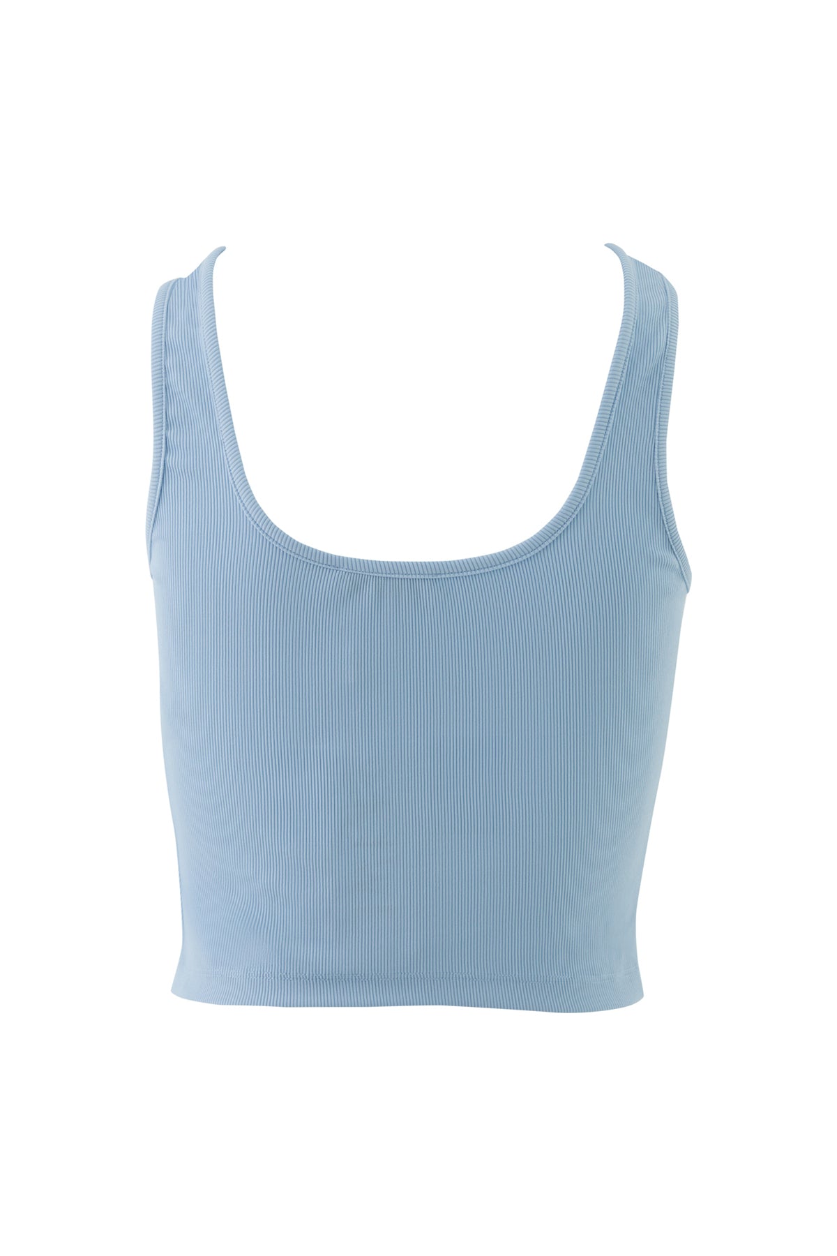 Basıc Askılı Mavi Crop Top