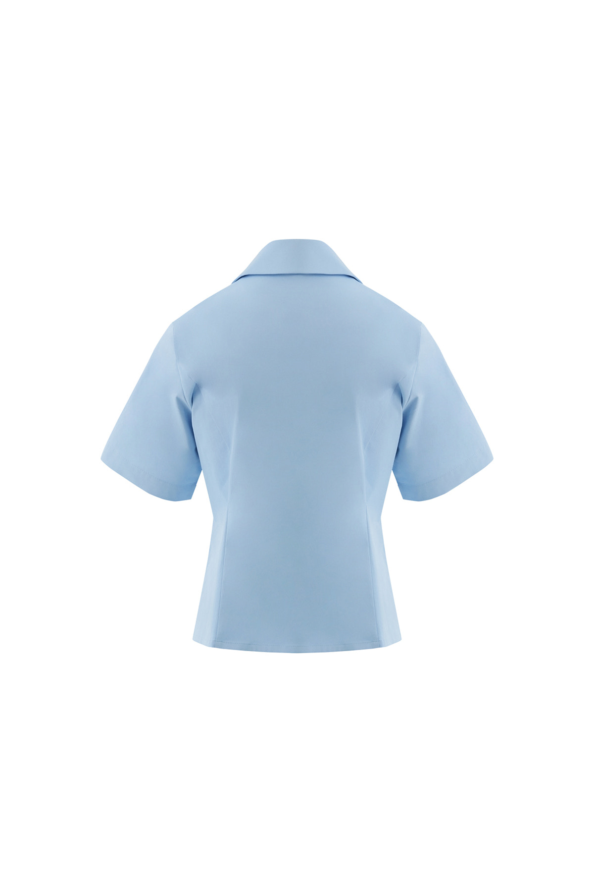 Kruvaze Kapamalı Kısa Kollu Bluz